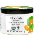 Nourish Organic Moisturizing Shea Butter | Fair Trade Sensitive Skin Care | 5.2 Oz Jar + Washable Cotton Round - Buy Online on GoSupps.com