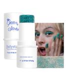 Shop Mermaid Face Glitter Stick - Waterproof Fine Glitter for Face Body Hair & Eyes | Sparkling Makeup (#05 Green) - Buy Online on GoSupps.com
