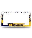 Michigan Wolverines All Over Chrome License Plate Frame - NCAA Automotive Accessory - Buy Online on GoSupps.com