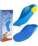Ailaka Kids Orthotic Cushioning Arch Support Shoe Insoles, Children Pu Foam Inserts for Flat feet, Plantar Fasciitis, Feet Heel Pain Relief 2.5-4.5 M US Little Kid Blue - Buy Online on GoSupps.com