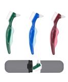 3-Piece Hard Prosthesis Brush Set | Double-Sided Oral Care Brushes with Portable Bag | Multi-Layered Prosthesis Care - Buy Online on GoSupps.com