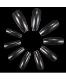 500 Ballerina Coffin Shape False Nails - Transparent Artificial Fingernails for DIY Nail Art & Studios - 10 Sizes Available - Buy Online on GoSupps.com