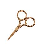 Premium Curved & Rounded Facial Hair Scissors - Nose Eyebrow Beard Moustache Trimmer (Gold-Straight Point) | International Shipping - Buy Online on GoSupps.com