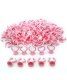 100PCS Pink Disposable Plastic Nail Art Tattoo Glue Rings Holder - Eyelash Extension Pigment Holders - Beauty Tools (Pink) - Buy Online on GoSupps.com