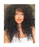 Curly Afro Wig for Black Women | Short Fluffy Synthetic Lace Front Wig | 35.6 cm | Wyl1024 - Buy Online on GoSupps.com