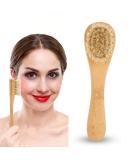Premium Wooden Handle Facial Cleaning Brush | Natural Bristles for Men & Women - Perfect for Dry Brushing & Exfoliation - Buy Online on GoSupps.com