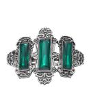Lurrose Celtic Hair Clips - Vintage Crystal Spring Metal French Hair Clip for Women | Silver & Green | International Shipping Available - Buy Online on GoSupps.com