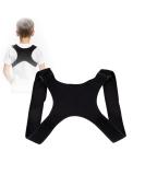Posture Corrector Upper Back Support for Men & Women - Adjustable Pain Relief Back Straightener (Medium) - Breathable Design in S/Black - Buy Online on GoSupps.com