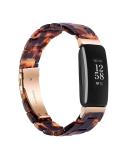 Wongeto Resin Band for Fitbit Inspire 2/Inspire/Inspire HR - Rose Gold+Tortoise | Stainless Steel Buckle Replacement for Women/Girls - Buy Online on GoSupps.com