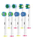 WENS Sensitive plug-in brushes compatible with oral B electrical toothbrush toothbrush heads Suitable for oral-B PRO1000/2000 2 sensitive 2 precision 2 flow 2 cross (white-8PC)) - Buy Online on GoSupps.com