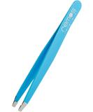 REMOS Stainless Steel Eyebrow Tweezers - 9.5 cm Straight Tip in Blue | Precision Grooming Tool for Flawless Eyebrows - International Shipping Available - Buy Online on GoSupps.com