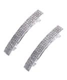 Crystal Hair Barrette 2 Pcs Sparkly Rhinestone Crystal Hair Clip French Design Bridal Fashion orgeous Bling Rhinestone Hair Clips Gorgeous Bling Rhinestone Hair Clips Ponytail Holder Side Clips 2.55 Inch Silver - Buy Online on GoSupps.com