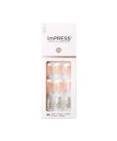 KISS imPRESS Press-On Manicure, Nail Kit, PureFit Technology, Short Press-On Nails, Time Slip, Includes Prep Pad, Mini File, Cuticle Stick, and 30 Fake Nails - Buy Online on GoSupps.com