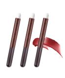 3PCS Lip Brush Set with Tubes | Multi-purpose Lip & Eye Makeup Brushes | Brown Brushed Applicator Tool Kit - Buy Online on GoSupps.com