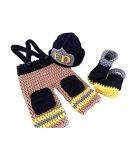 Pinbo Baby Firefighter Photography Prop Set - Crochet Knitted Hat, Pants, Shoes - Buy Online on GoSupps.com