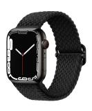 Qimela Stretchy Solo Loop Strap Compatible for Apple Watch Band 49mm 45mm 44mm 42mm for Women Men Adjustable Elastic Breathable Nylon Braided Sport Wristband for iWatch Series SE 8 7 6 5 4 3 2 1 Ultra Black 42mm/44mm/45mm/49mm - Buy Online on GoSupps.com