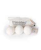 Organic Wool Dryer Balls - Friendsheep 3 Pack XL | Reusable Cruelty-Free Fair Trade Fabric Softener | No Lint | Eco-Friendly Laundry Solution - Buy Online on GoSupps.com
