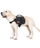 OneTigris Dog Pack for Hiking Camping Travelling Dog Backpack for Hiking Nylon Dog Harness Backpack with Side Pockets for Medium and Small Dogs L Black - Buy Online on GoSupps.com