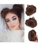 RPAEOY 2-Pack Claw Clip Hair Bun for Women - Light Brown Messy Bun & Ponytail Scrunchy | Synthetic Hair Donut Clip - Buy Online on GoSupps.com