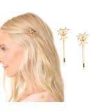 Yalice Star Hair Barrette Bobby Pins - Metal Hair Clips for Women and Girls (Gold) - 2Pcs - Buy Online on GoSupps.com