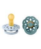 BIBS Boheme Soother 2-Pack. BPA Free Dummy Pacifier Symmetrical Nipple. Natural Rubber Latex Made in Denmark. 6-18 Months (Pack of 2) Baby Blue/Island Sea - Buy Online on GoSupps.com