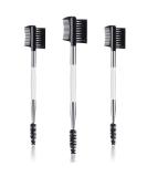 3 Pcs Dual-Head Eyebrow & Eyelash Grooming Brush Set - White - for Women & Girls - Buy Online on GoSupps.com