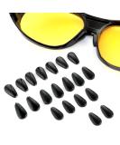 Bewudy glasses pads 10 pairs of self-adhesive anti-slip glasses pads with airbag glasses repair set 3mm thickness for glasses sunglasses reading glasses (black) - Buy Online on GoSupps.com