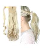 iLUU 18" Curly Wavy Wrap Around Ponytail Hair Extensions 100g Long Clip in Synthetic Hair Ponytail Hairpieces for Women (#60/613 Platinum Blonde and Bleach Blonde) 60/613-platinum blonde/bleach blonde - Buy Online on GoSupps.com