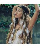 GORTIN Boho Feather Headbands Gypsy Hippie Headband Indian Feather Headpieces Tassel Hemp Rope Headdress Festival Hair Accessories for Women and Girls Type A - Buy Online on GoSupps.com