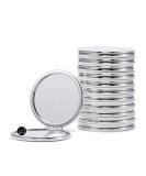 Getinbulk 12-Piece Compact Mirror Set | Double-Sided 1X/3X Magnification | PU Leather | White | 3.15 inches - Buy Online on GoSupps.com