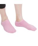Moisturizing Gel Socks for Women - 2-Piece Spa Socks for Dry Cracked Heels | Reusable Lotion Socks | Pink - Buy Online on GoSupps.com