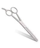 Professional 6.2 inch Hair Thinning Scissor with Hook - Double Sided Sharp Teeth for Barber Texturing - Men, Women, Kids - Buy Online on GoSupps.com