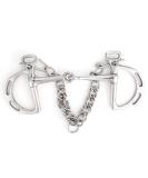 Buy Stainless Steel Pelham Bit for Horses - Durable Chewing Mouth Roller Bridle 125mm | International Shipping - Buy Online on GoSupps.com