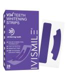 Ivismile Whitening Strips - V34 Purple Color Corrector | Peroxide-Free Teeth Whitening - 28 Non-Sensitive Strips for Bright Smiles - Buy Online on GoSupps.com