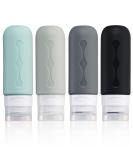 Gemice Travel Bottles - TSA Approved Leak-Proof BPA-Free Travel Container for Shampoo & Lotion - Refillable Gray Liquid Accessories - Buy Online on GoSupps.com