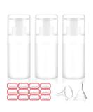 Jiulory Acetone Pump Dispenser 3-Pack 100ml - One-Touch Pump for Nail Polish & Makeup Remover - Buy Online on GoSupps.com