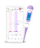 Basal Thermometer for Fertility & Ovulation Tracking - Digital LCD with Premom App - Cycle Control - Blue Backlight - Purple - Buy Online on GoSupps.com