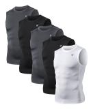 TELALEO 5 Pack Men's Athletic Compression Sleeveless Tank Top Bundle - Large - Buy Online on GoSupps.com