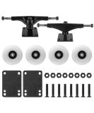 Skateboard Hardware Combo Starter Kit | TLHB Truck, Wheels 52mm, Bearings, Pads | Durable White Set for 7.5-8 Deck - Buy Online on GoSupps.com