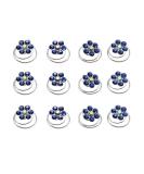 24PCS Rhinestone Flower Spiral Hair Pin - Crystal Twisters Coils Clips for Wedding Bridal Hair Accessory (Blue) - Buy Online on GoSupps.com