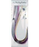 10 Pink Auburn Real Feather Hair Extensions 22-28 cm with Rings | International Shipping - Buy Online on GoSupps.com