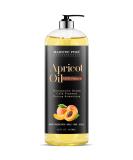 Majestic Pure Apricot Oil 16 fl oz - 100% Pure & Natural Cold-Pressed Kernel Oil for Skin, Hair Care & Massage - Moisturizing Formula to Dilute Essential Oils - Buy Online on GoSupps.com