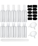 10 Piece Travel Bottles Set - 100ml Flip-Cap & Spray Bottles with Funnels Labels & Pen | Perfect for Cosmetics & Travel - Buy Online on GoSupps.com