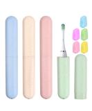 Naseom Portable Toothbrush Case - 4 Pack Travel Container with 5 Protective Toothbrush Head Covers for International Shipping - Buy Online on GoSupps.com