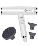 Slopehill Ion Hair Dryer - Professional Quick Drying with 110 000 RPM Motor Low Noise & Magnetic Diffuser for Home & Travel (White) - Buy Online on GoSupps.com