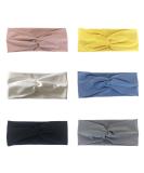 6 Pack Women's Elastic Hair Bands - Soft Turban Headbands for Yoga Sports & Everyday Wear - Buy Online on GoSupps.com
