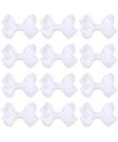 12 PCS 3 Hair Bow Clips Grosgrain Ribbon Solid Color Alligator Clips for Girls - White - Buy Online on GoSupps.com