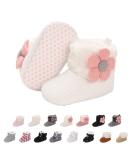 Baby Winter Warm Fleece Booties | Non-Slip Soft Sole Shoes for Boys & Girls 0-6 Months | Adjustable Crawling Prewalker Boots for Toddlers - Buy Online on GoSupps.com