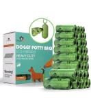 Crown Paws Dog Poo Bags 540 Poo Bags 36 Rolls for Dog Waste includes x1 Adjustable Dispenser Thick Biodegradable Dog Poop Waste Bag Rolls 100% Leak Proof and Lavender Scented Green