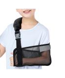 Kid's Black Mesh Arm Sling for Shoulder Immobilization - Pediatric Shoulder Brace for Elbow, Wrist, and Arm Injuries - Buy Online on GoSupps.com